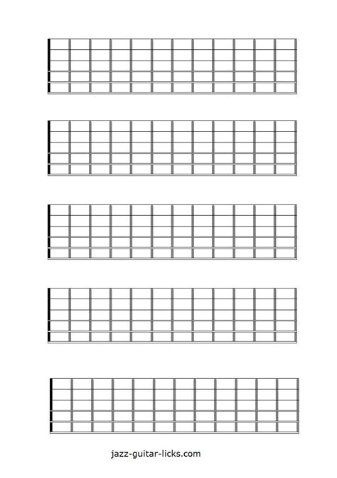 Printable Guitar Fretboard Chart Pdf