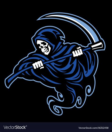 Skull Of Grim Reaper With The Sickle Royalty Free Vector
