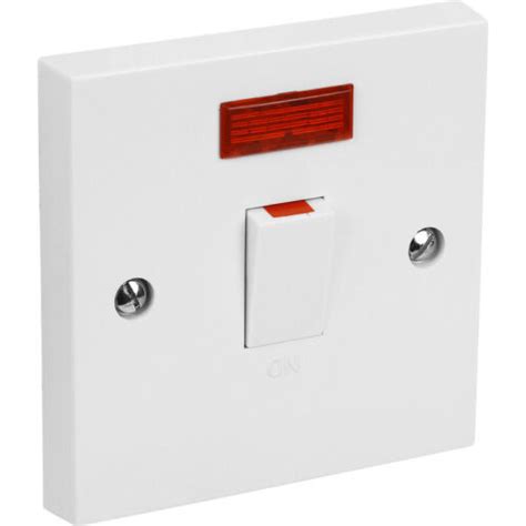 Ced 20a 1 Gang Double Pole Switch With Neon Indication Ideal For