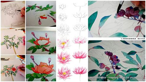 Patience and control and fluidity of the water, is what you need to paint a work like this. 20 Delicate Colorful Watercolor Flowers Painting Tutorials ...