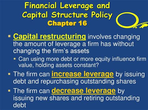 Financial Leverage And Capital Structure Policy Chapter Ppt Download