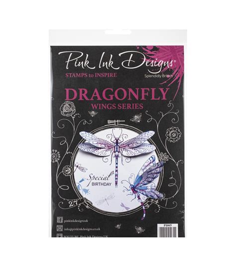 Pink Ink Designs A5 Clear Stamp Set Dragonfly Joann
