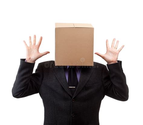 Box Head Stock Photo Image Of Hiding Male Standing 18584498