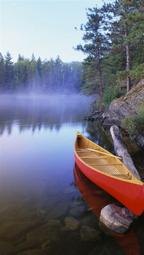 Boat On Lake Iphone Wallpapers Free Download