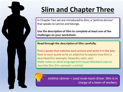 Of Mice And Men Slim And Chapter Three Teaching Resources