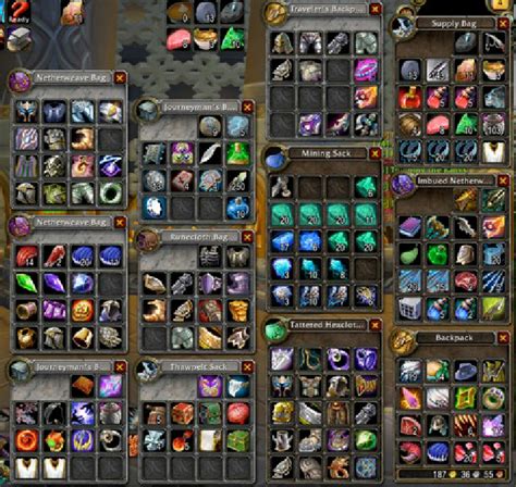 Character Inventories From The Game World Of Warcraft Wow