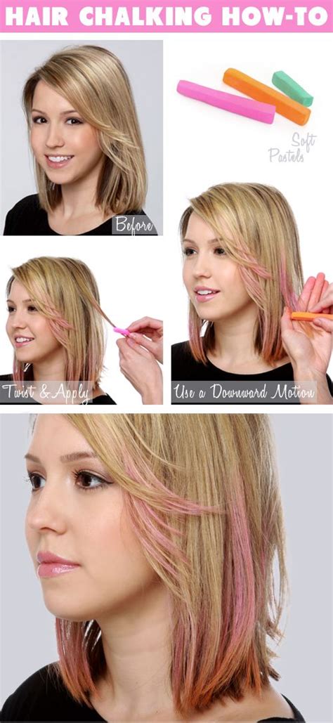 How To Hair Chalking Hair Chalk Temporary Hair Color