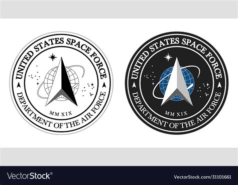United States Space Force Logo Royalty Free Vector Image