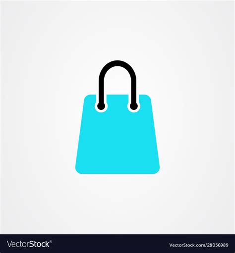 Shopping Bag Icon Logo Design For Online Shop Vector Image