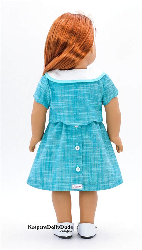 keepers dolly duds church tea dress 18 inch doll clothes pattern