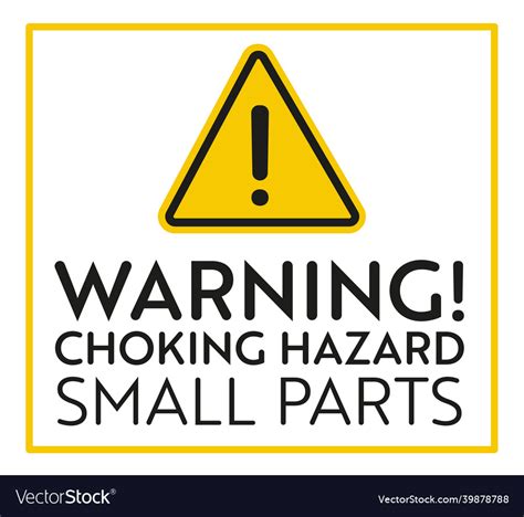 Choking Hazard Warning Sign Royalty Free Vector Image