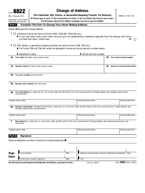 Irs 8822 2021 2022 Fill And Sign Printable Template Online Us Legal