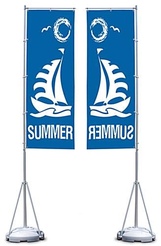 Outdoor Flags And Banners One Color Printing And Tripole Stand