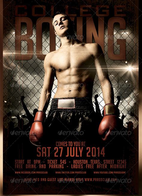 Free 25 Best Boxing Flyer Designs In Ms Word Psd Ai Vector Eps