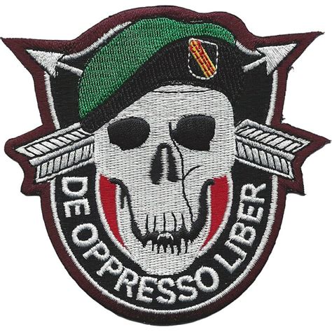 4 Army Special Forces Opps Black Embroidered Patch Patches