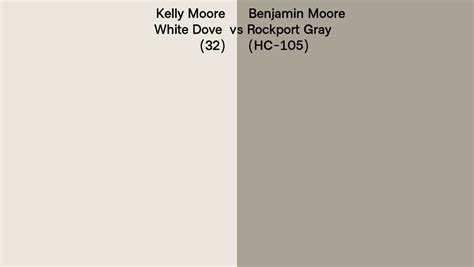 Kelly Moore White Dove 32 Vs Benjamin Moore Rockport Gray Hc 105