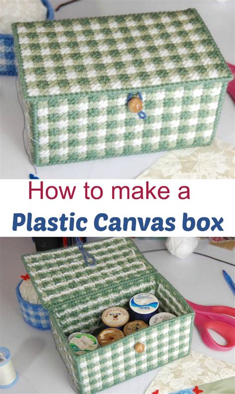 Plastic canvas is such a blast! Plastic Canvas Box Gingham Thread - Free Pattern ...