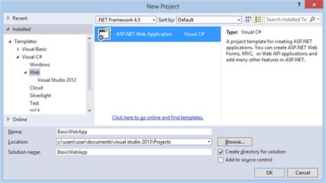 Using Visual Studio To Create A Basic Asp Net Web Forms Page