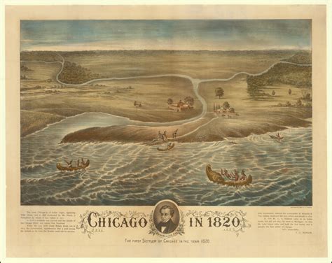 Chicago In 1820 The First Settler Of Chicago In The Year 1820 Barry