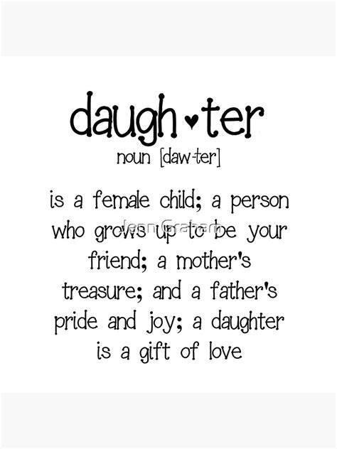 Daughter Poster For Sale By Jennstuff Redbubble