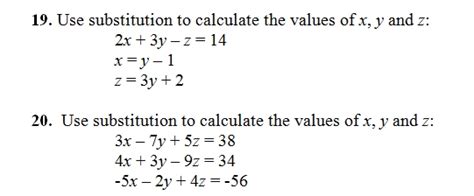 solve systems  equations  substitution sheet  key