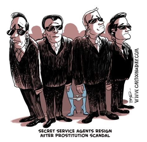 Secret Service Agents Resign Under Scandal Cartoon