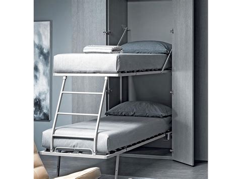 Con questo metodo potrai costruire un letto a soppalco fissandone due lati alle pareti. Letto a castello richiudibile in un armadio Essedue Zippo