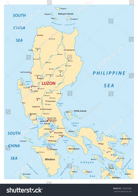 Luzon Map เวกเตอร์สต็อก ปลอดค่าลิขสิทธิ์ 162852560
