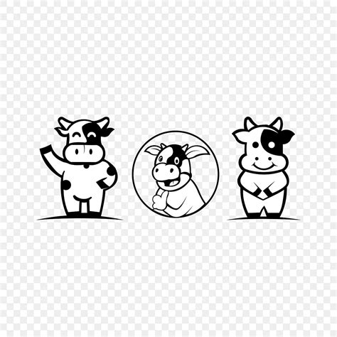 Cartoon Cow Logo Vector Png Images Cartoon Cow Logo Vector Mascot Fat