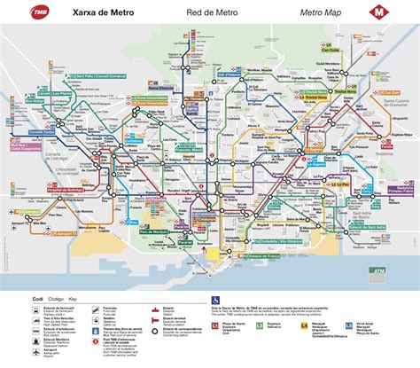 Barcelona Metro Map With Streets