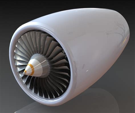 Jet Engine Assm 3d Cad Model Library Grabcad