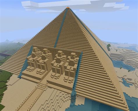 Pyramid With Abu Simbel Temple Statues Minecraft Project