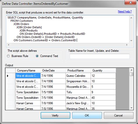Code On Time Data Controllers Creation From Sql Query