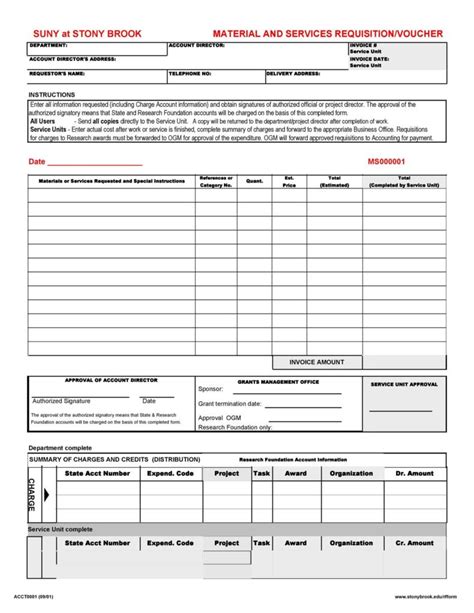 50 Professional Requisition Forms Purchase Materials Lab