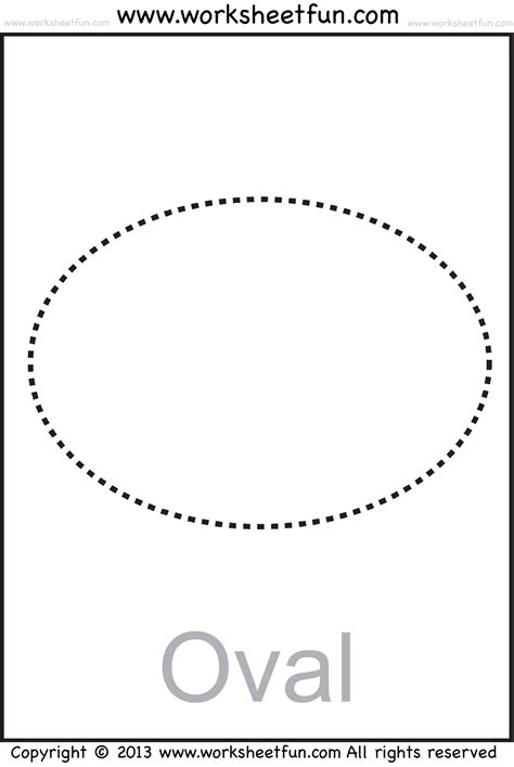 Oval Tracing Worksheets