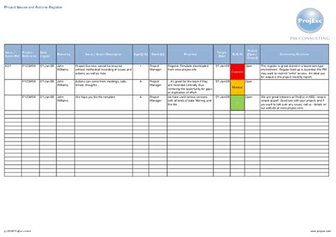 Project Issue Log Template Issue Log Template For Prince2 And Agile