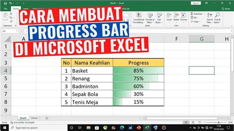 Cara Membuat Progress Bar Di Microsoft Excel Youtube