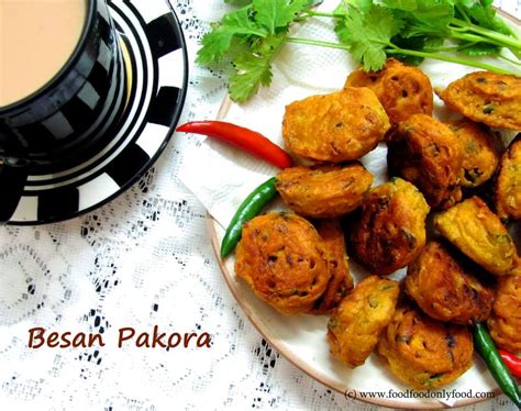 Besan Pakora Gram Flour Fritter Indian Food Recipes Fritters