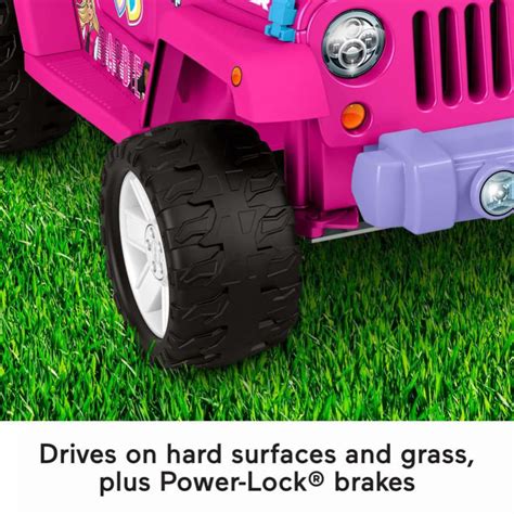 Power Wheels Ride On Toys Barbie Jeep Wrangler Kids Platinum