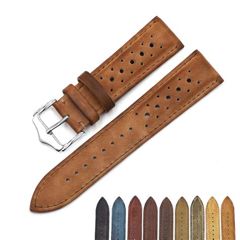 Vintage Handmade Genuine Leather Watch Straps Multi Colors Etsy Uk