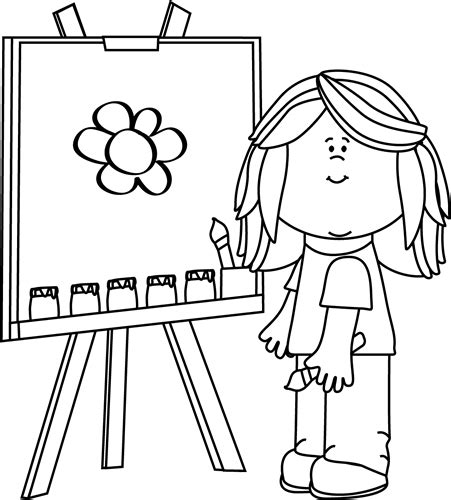 Easel Clipart Black And White