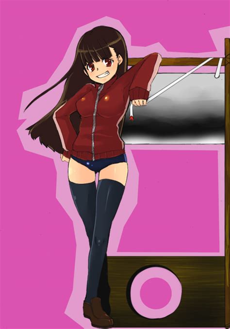 Safebooru Brown Hair Buruma C2 Guillotine Gym Uniform Long Hair Red