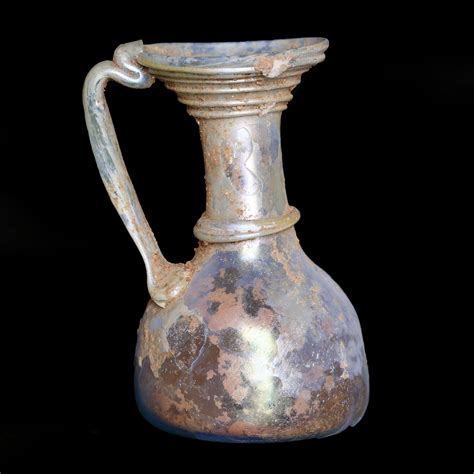Roman Glass Jug With Iridescence St James Ancient Art