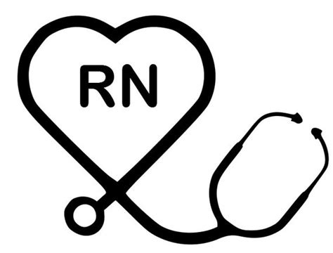 Items Similar To Heart Stethoscope Rn Decal On Etsy