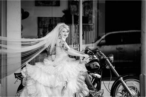 Free for commercial use no attribution required high quality images. Bride on wedding day. Motorcycle. Tattoos. Veil, bike ...