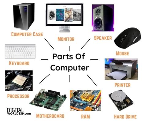 Look inside a computer case and understand its various parts in this free computer basics lesson. Parts of Computer with Pictures » Computer Components.