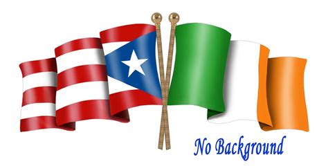 Irish And Puerto Rican Unity Flags Uv Protected Vinyl Decal Etsy