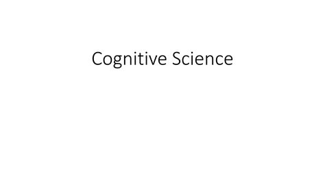 Cognitive Sciencepptx
