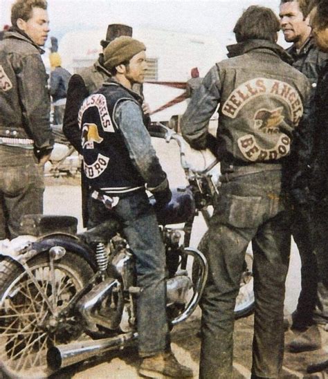 Hells Angels Gang Berdoo Bikers Biker Gang Harley Davidson Motorcycle