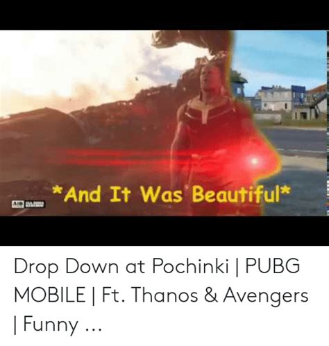 And It Was Beautiful Drop Down At Pochinki Pubg Mobile Ft Thanos